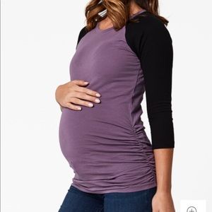 Maternity baseball tee